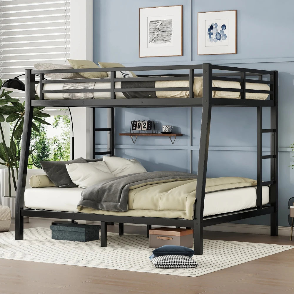 Metal Full XL Over Queen Bunk Bed