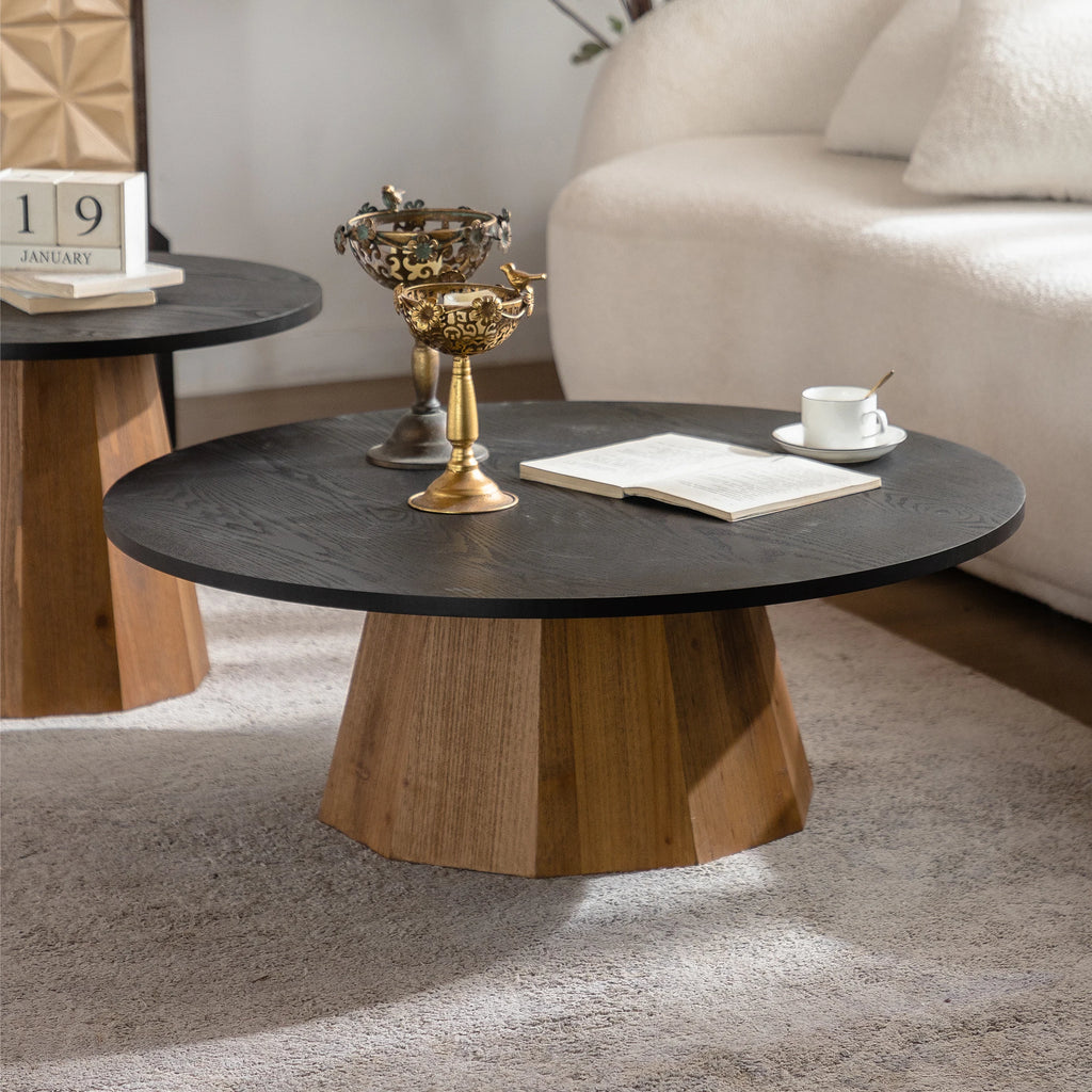 Round Pedestal Coffee Table