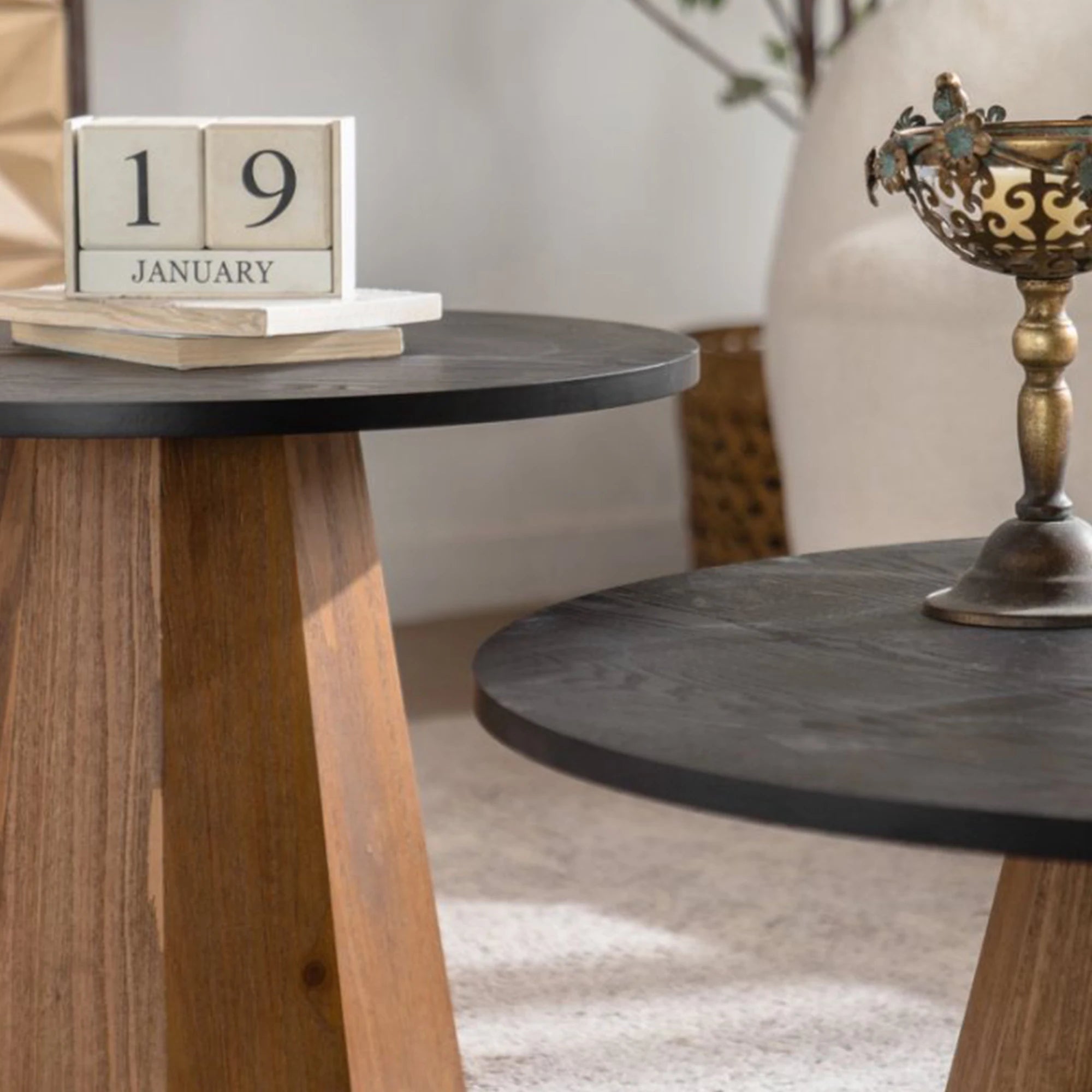 Round Pedestal Coffee Table