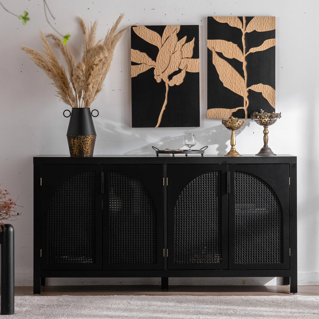 Rattan Door Sideboard Cabinet