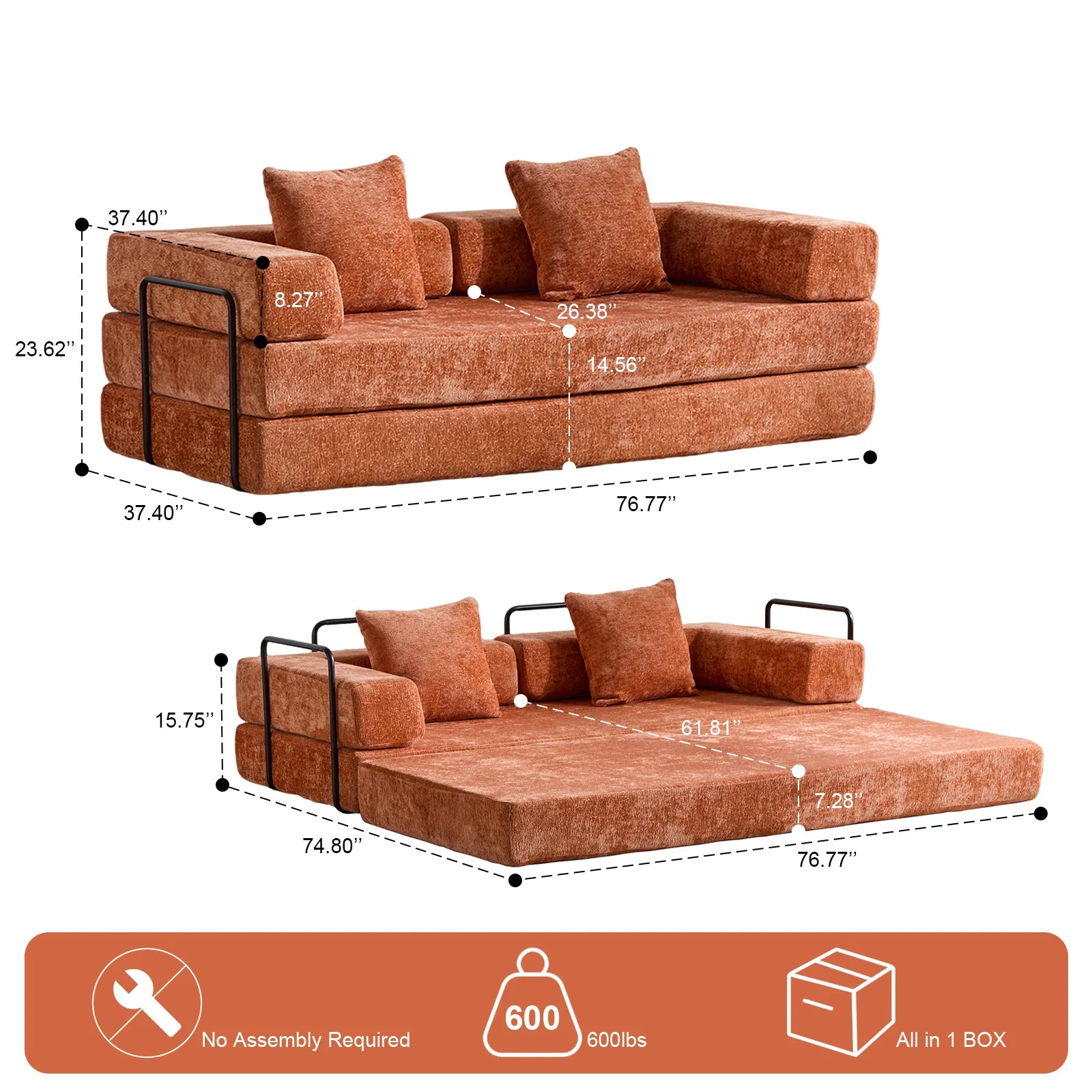4-in-1 Foldable Sofa