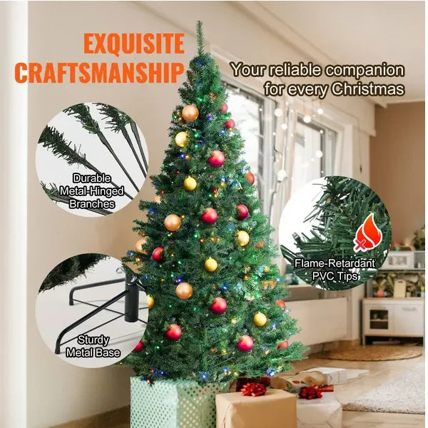 6.5ft Prelit Artificial Christmas Tree