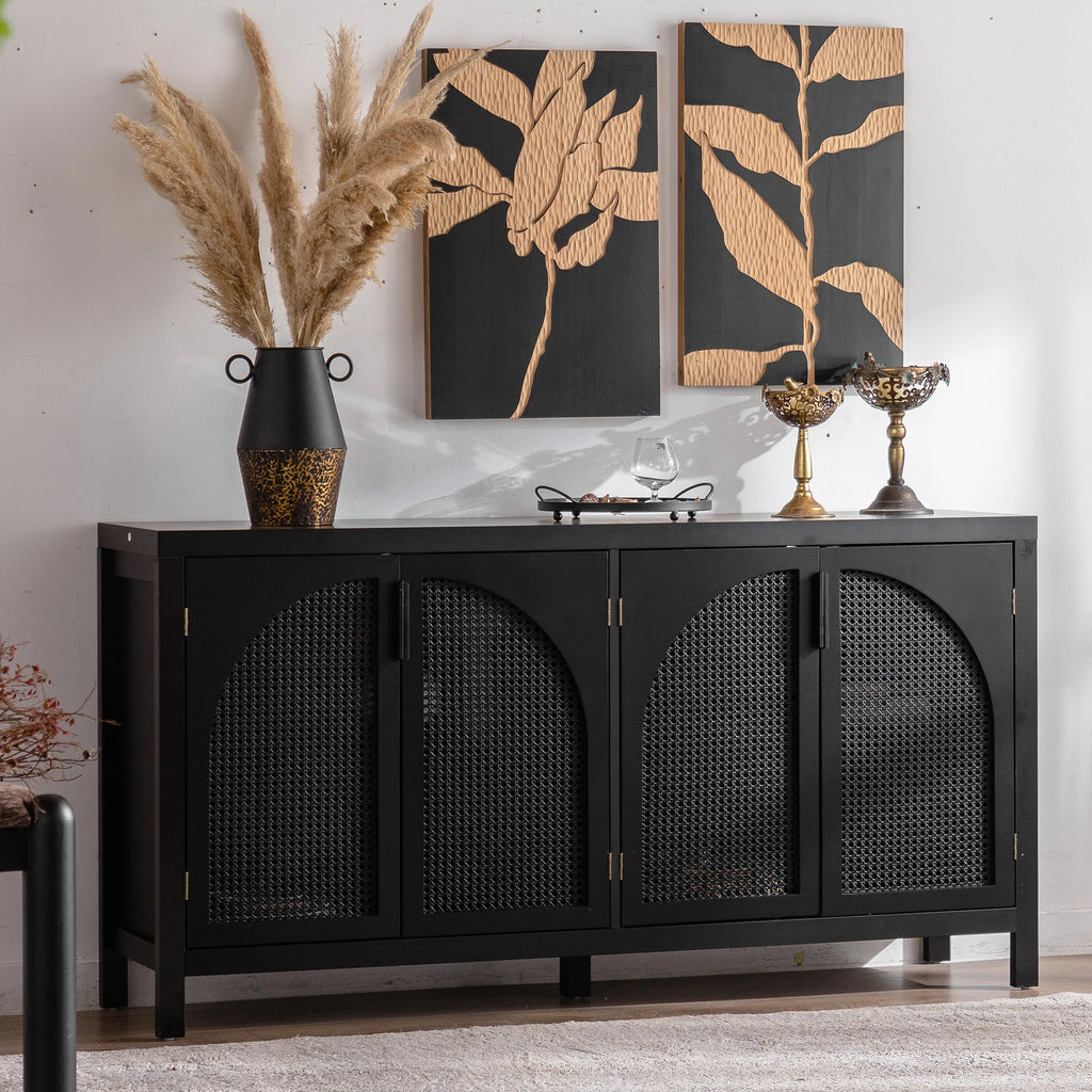 Rattan Door Sideboard Cabinet