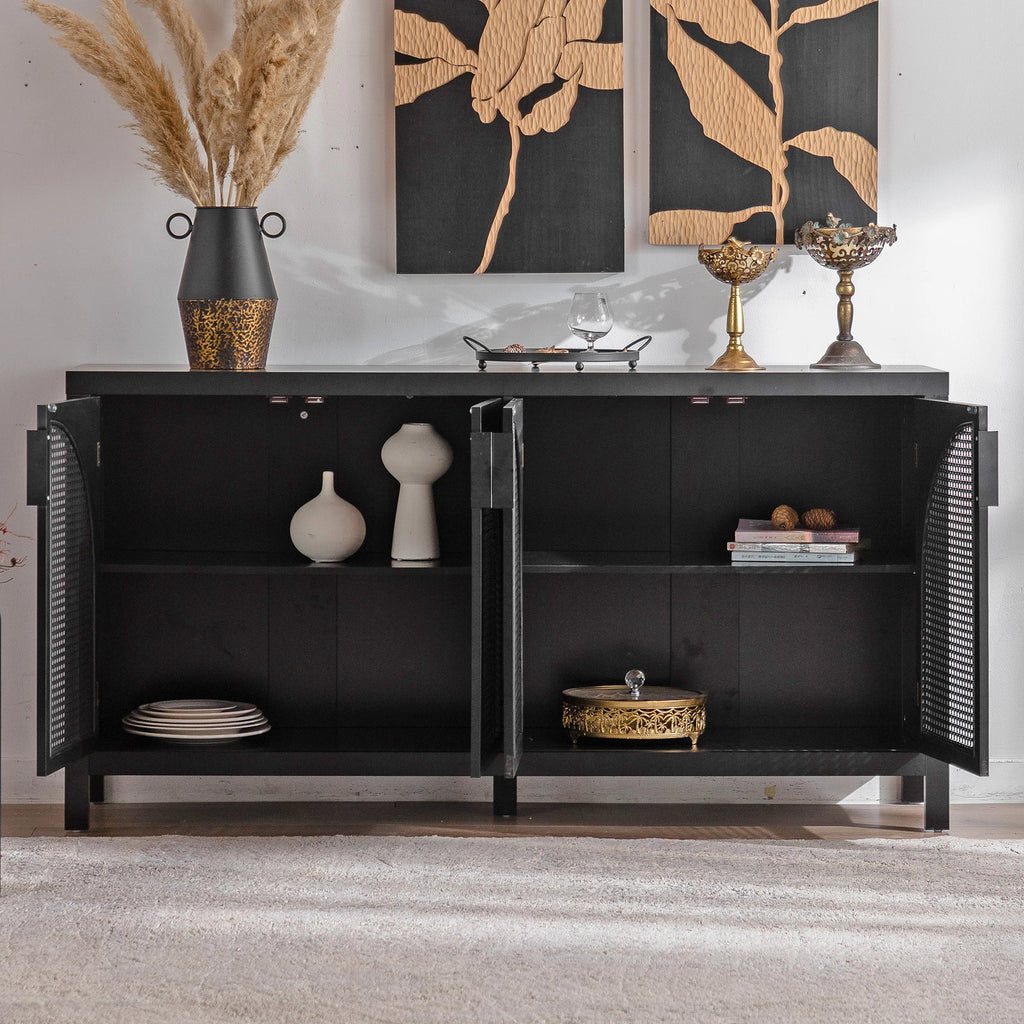 Rattan Door Sideboard Cabinet