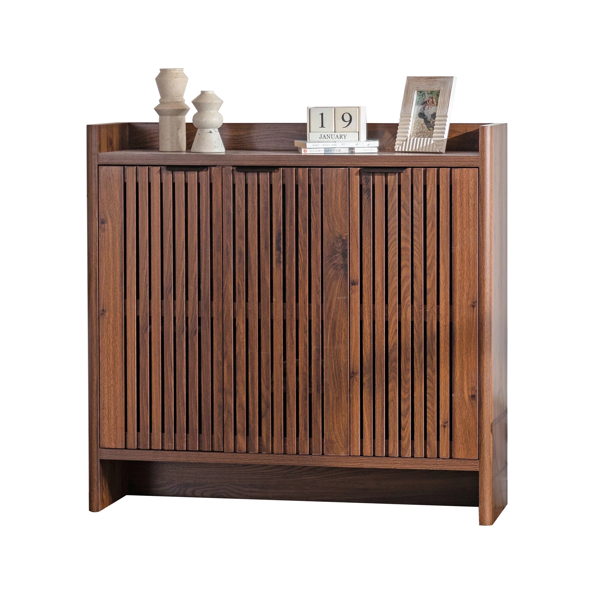 5-Tier Shoe Cabinet with Shutter Doors