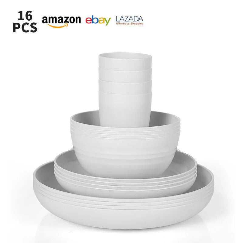 16-Piece Tableware Vintage Ceramic Set